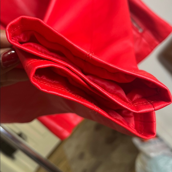 Express Red Faux Leather Moto Jacket - Picture 7 of 7